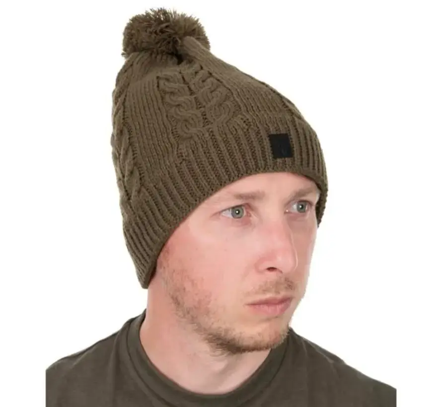 Fox Khaki Knitted Bobble