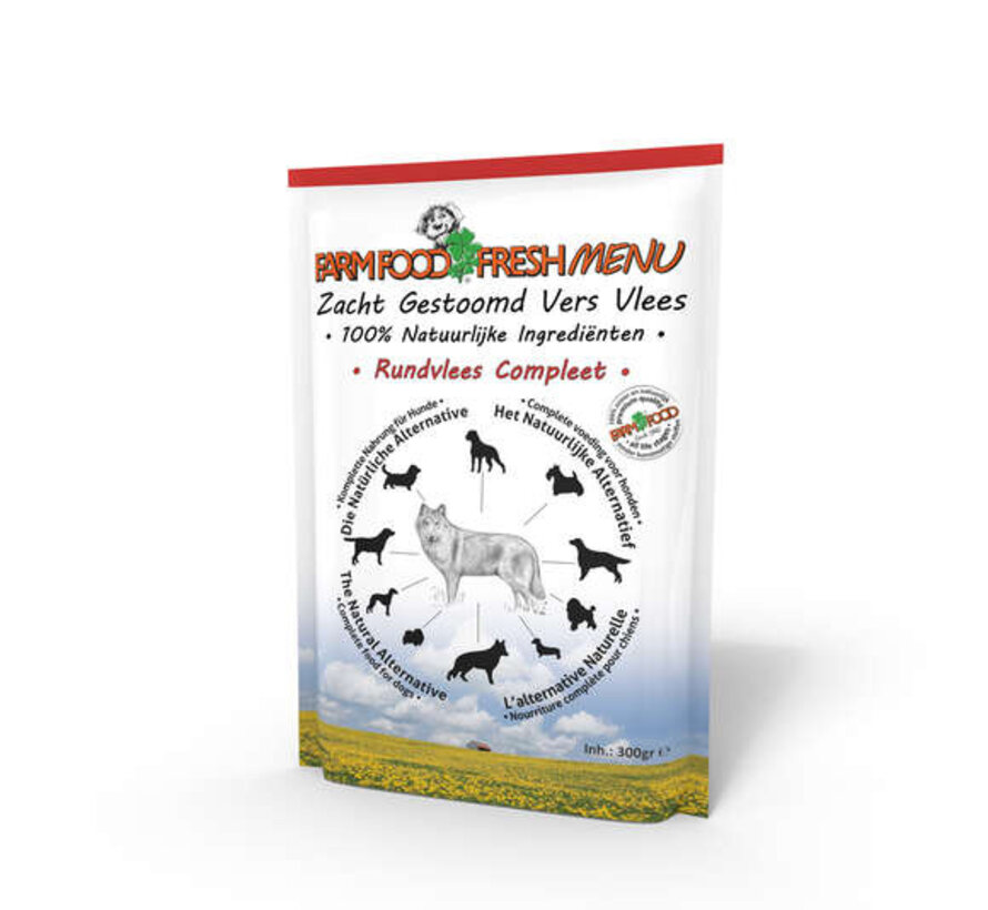 Farm Food Fresh Menu rundvlees compleet 300gr