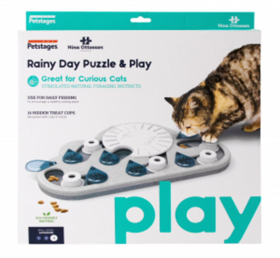 Petstages Nina Ottosson cat puzzle & play rainy day white 1st