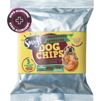 Smoofl Smoofl Dog Chips Struisvogel 50g