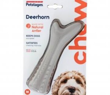 Petstages Petstages Deerhorn Gewei Kauwbot Medium voor Honden (1st)