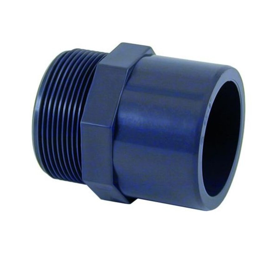 PVC druk Puntstuk met buitendraad 50 mm x 1½” Econo Line 10 ATO