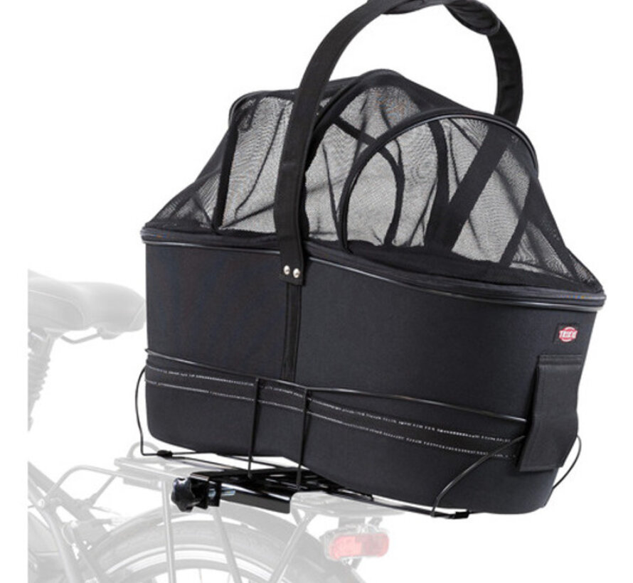 Trizie Fietsmand Long voor Brede Bagagedragers Zwart 49x29x60cm
