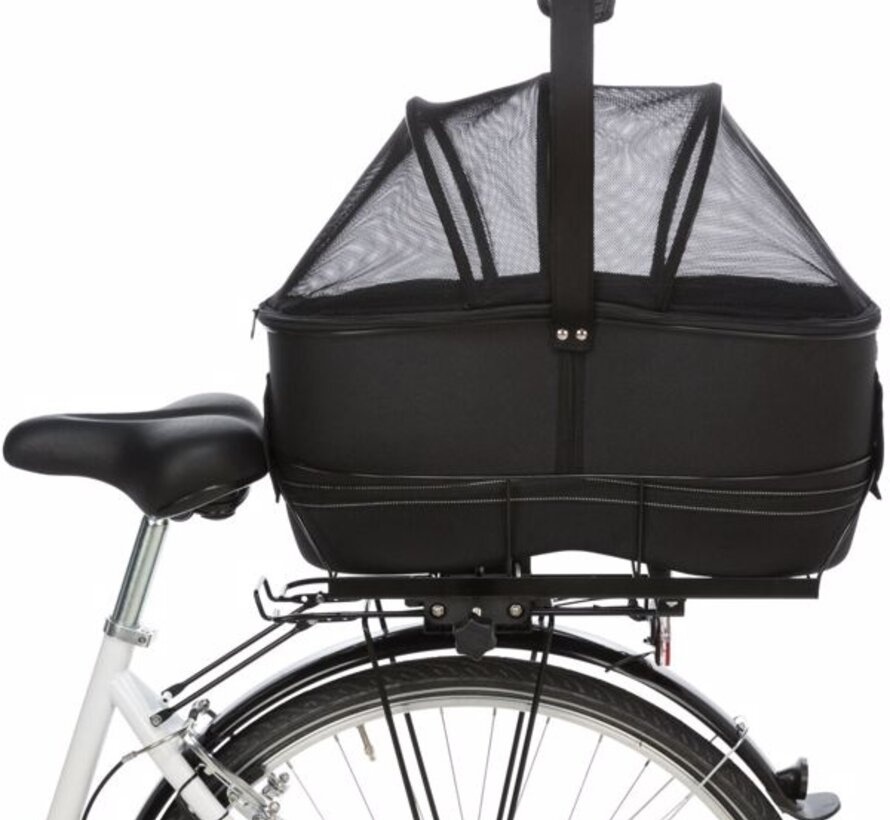 Trizie Fietsmand Long voor Brede Bagagedragers Zwart 49x29x60cm
