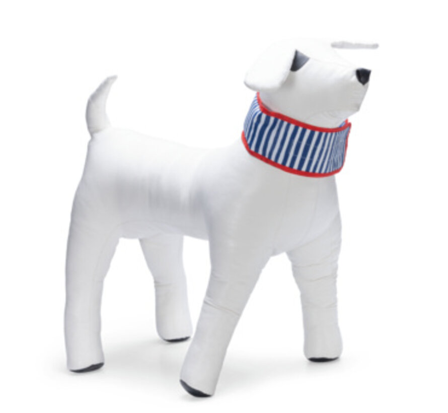 Beeztees Cooling Collar Stripeze - Halsband Hond - Blauw/wit - 44-56x5