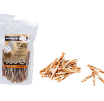 Beeztees Beeztees Tasty Treats Kip Twirls met Vis - Hondensnack - 200 gram