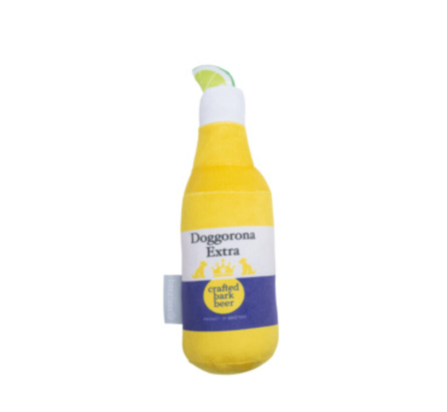 Beeztees Doggorona - Hondenspeelgoed - Pluche - Geel - 25x7x7 cm