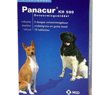 Panacur Panacur ontwormingstabl kh 500mg hond/kat 10tabl