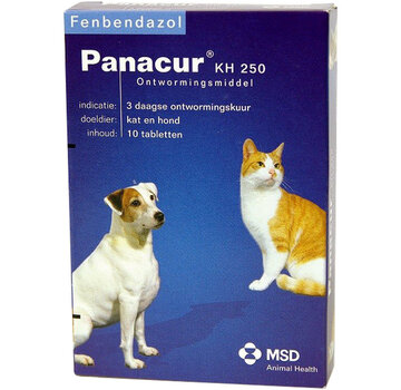 Panacur Panacur ontwormingstabl kh 250mg hond/kat 10tabl