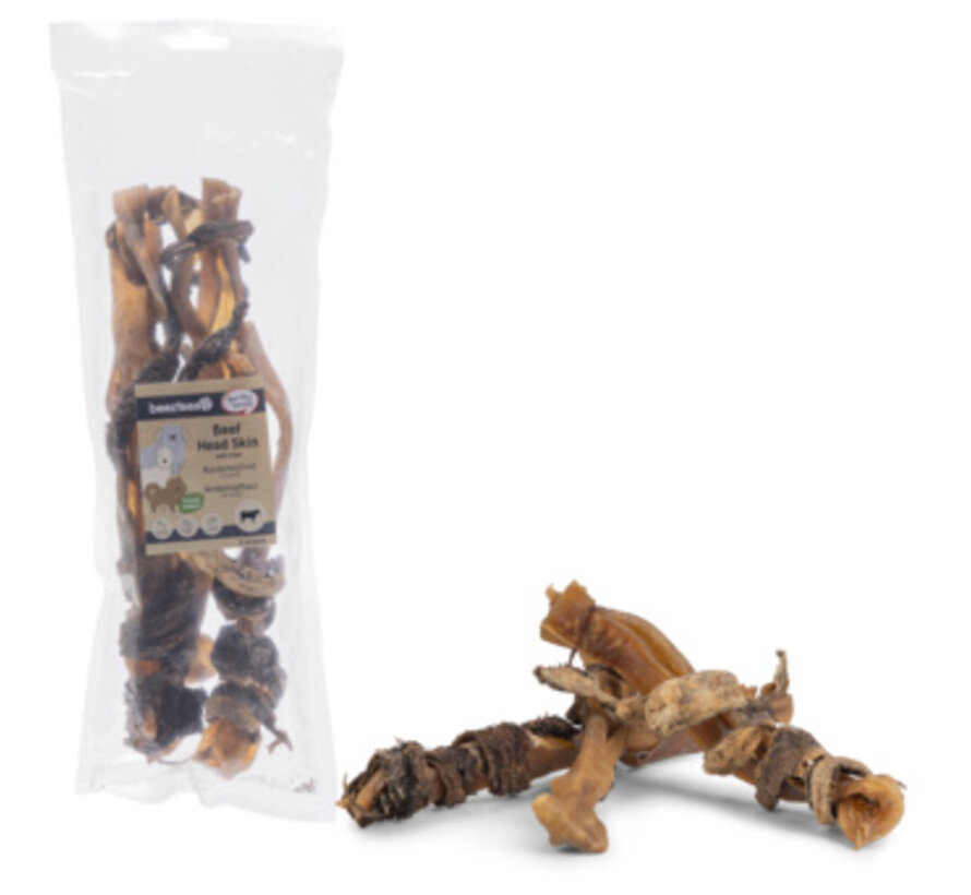 Beeztees Runderkophuid met Pens - Hondensnacks - 30 cm - 3 stuks