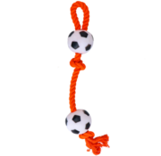 Oranje Oranje flosstouw met ballen 1st