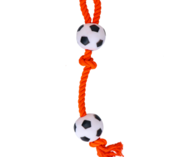 Oranje Oranje flosstouw met ballen 1st