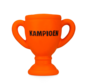Oranje premium latex beker 1st