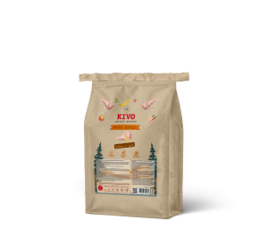 Kivo Kalkoen & Rijst Adult Mini Glutenvrij 4kg