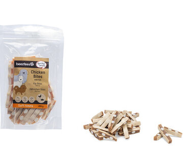 Beeztees Beeztees Tasty Treats Kip Bites met Vis - Hondensnack - 200 gram