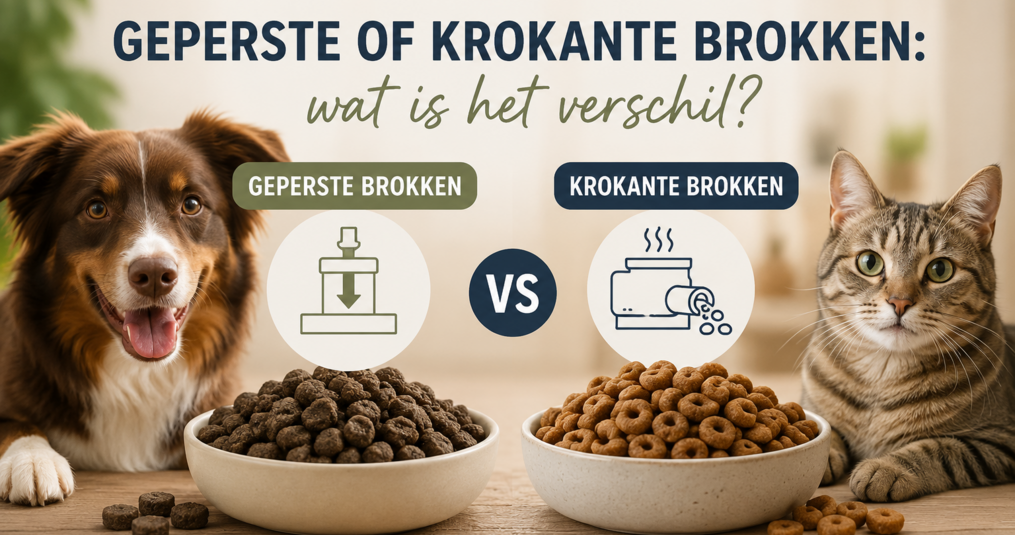Wat is het verschil: geperste brok en krokante brok?