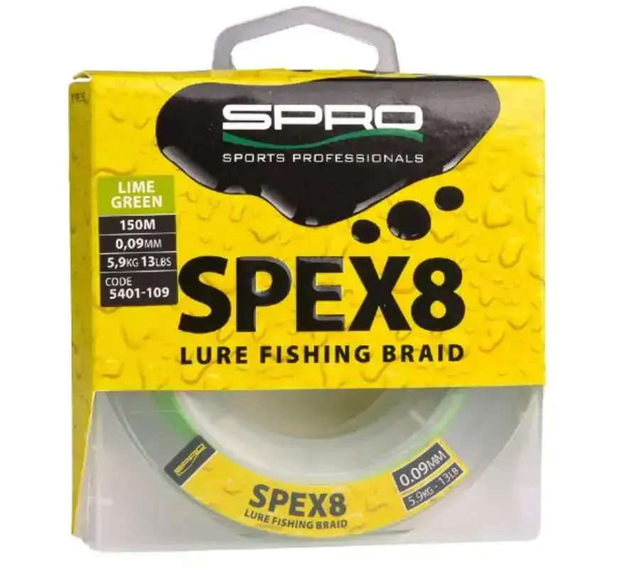 Spro Spex8 Braid Lime Green 0.30mm 150m