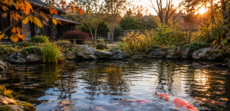 Vijver en koi voorbereiden op de herfst: 7 belangrijke tips