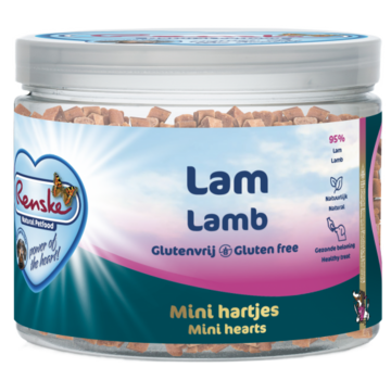 Renske Renske gezonde beloning mini hartjes hond lam 100gr