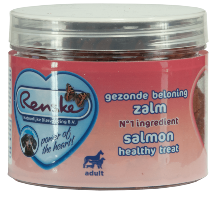 Renske gezonde beloning mini hartjes hond zalm 100gr