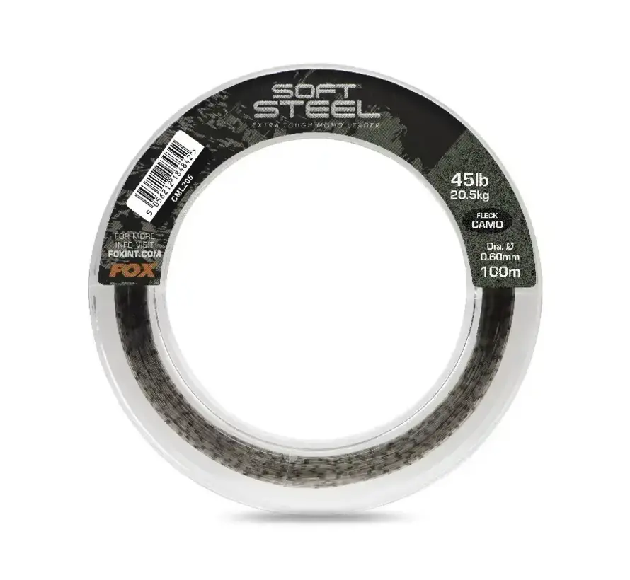 Fox Soft Steel Fleck Camo Leader 100m / 0.60mm / 45lb