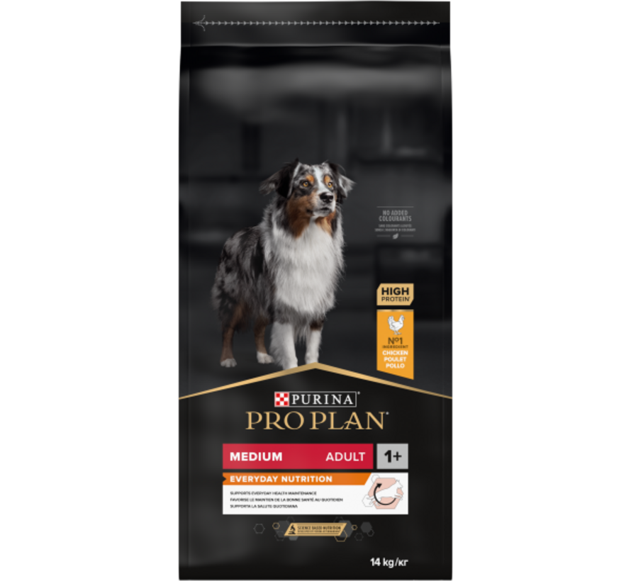 Purina Pro Plan adult medium everyday nutrition kip 14kg