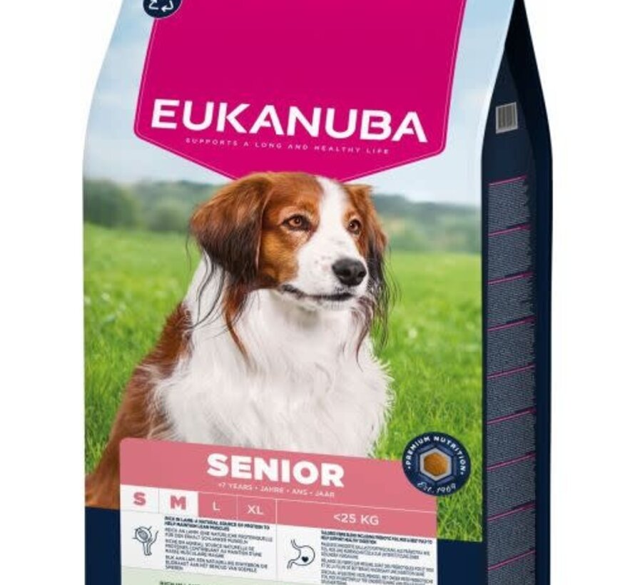 Eukanuba Senior Small & Medium Breed - Hondenbrokken - Lam&Rijst 12 kg