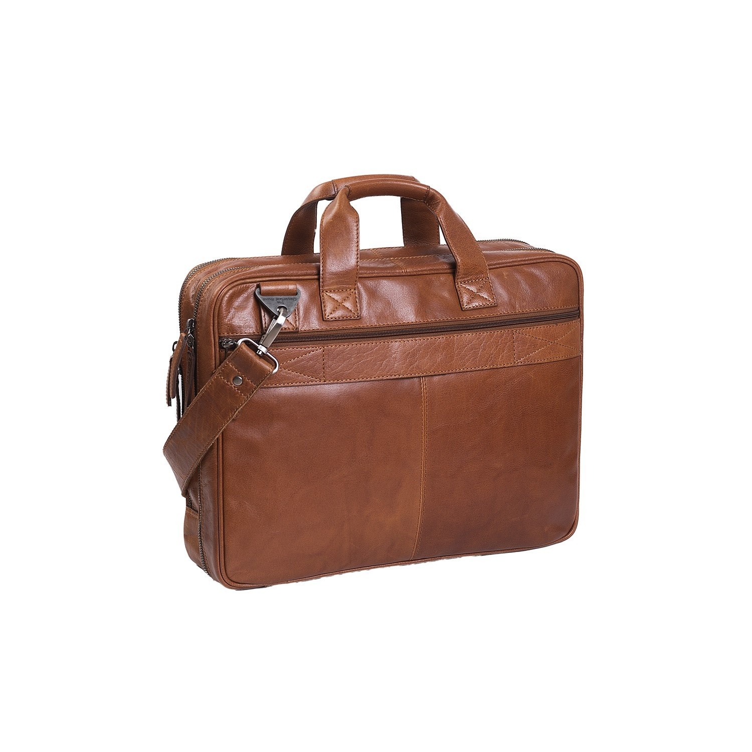 Leather Laptop Bag Cognac Manuel - The Chesterfield Brand