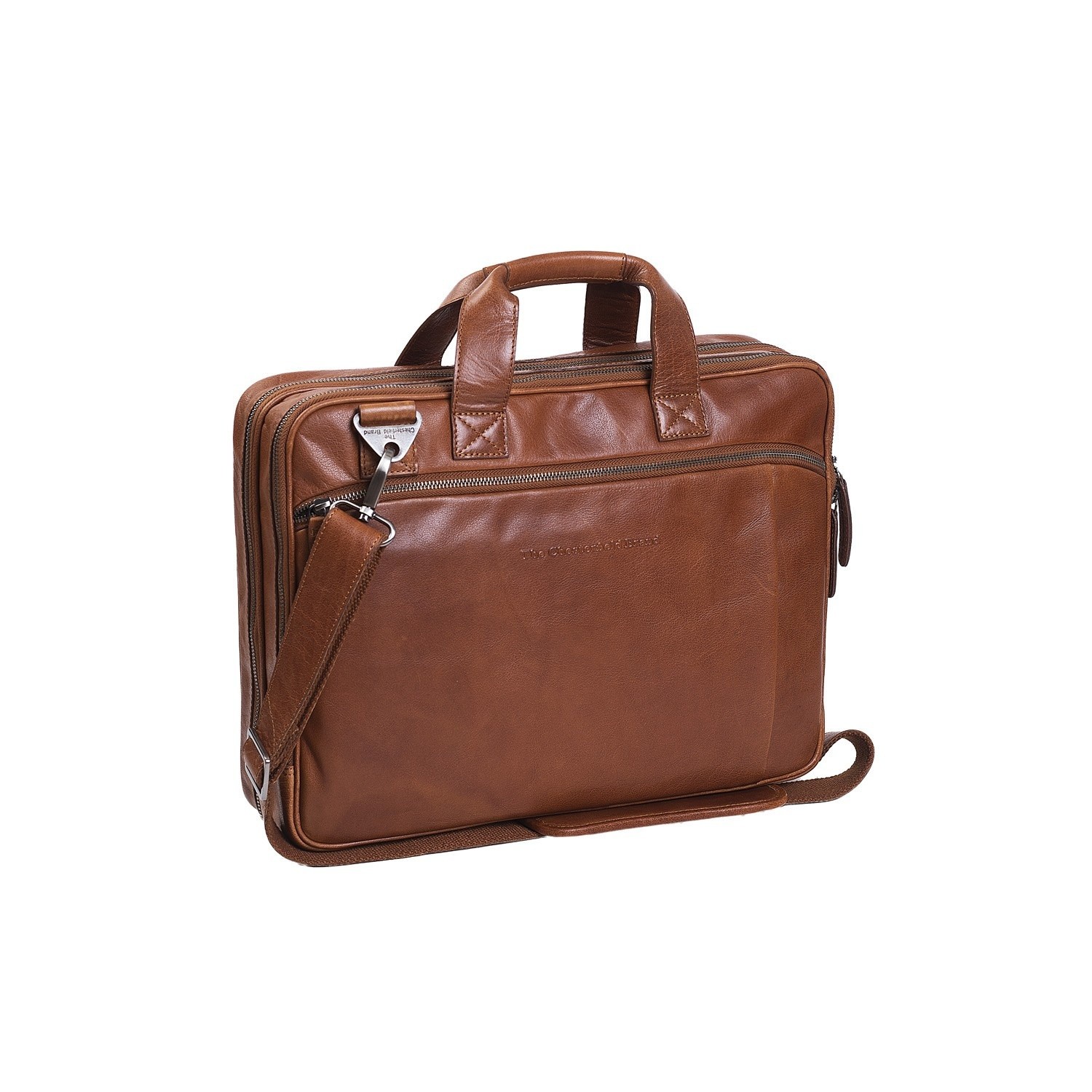 Leather Laptop Bag Cognac Manuel - The Chesterfield Brand