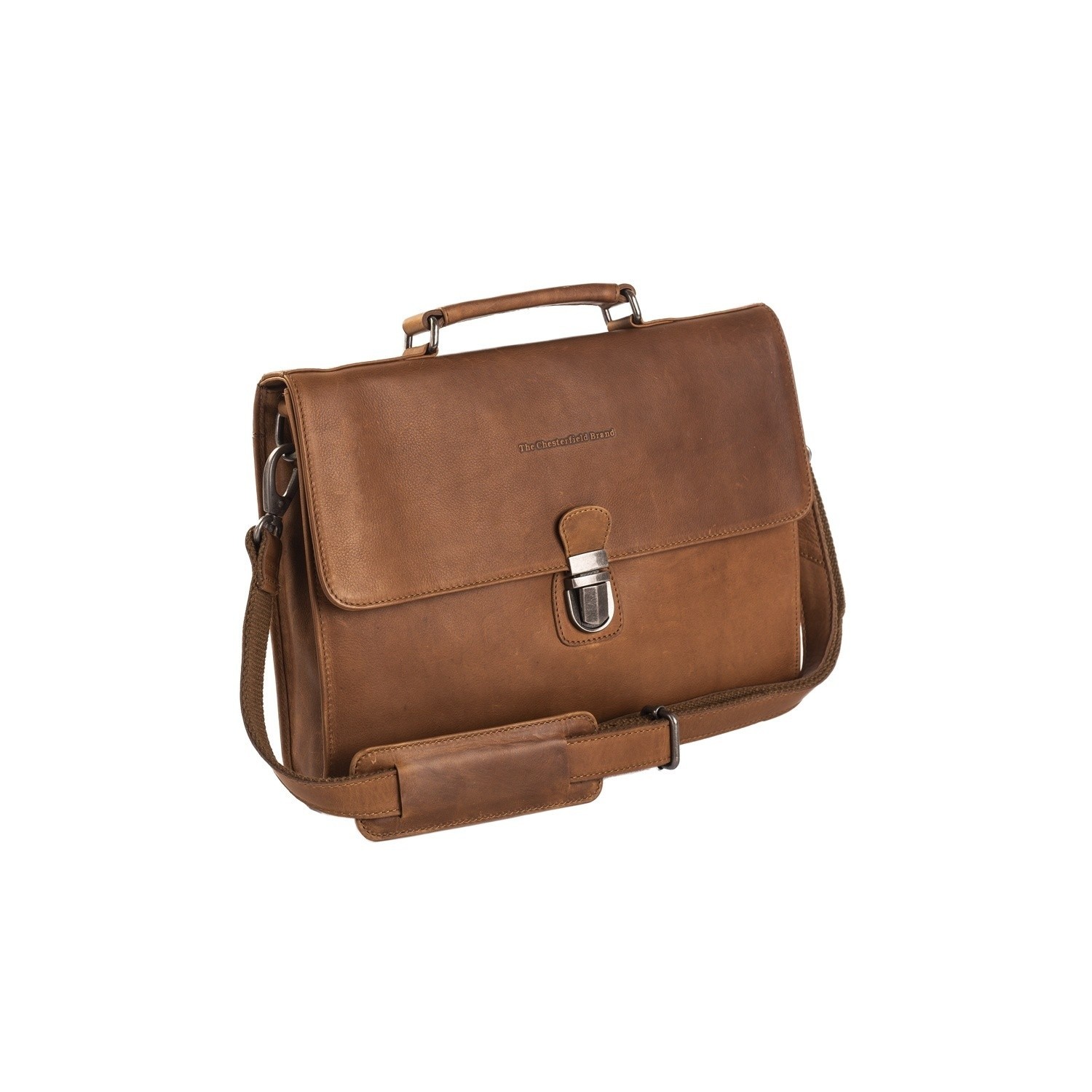 cognac briefcase