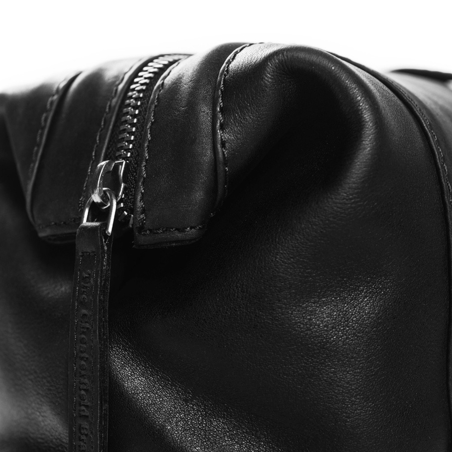 Black Leather Toiletry Bag