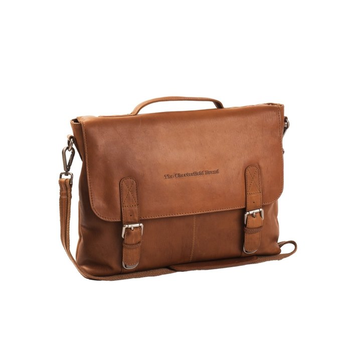 Leather Laptop Bag Cognac Verona - The Chesterfield Brand