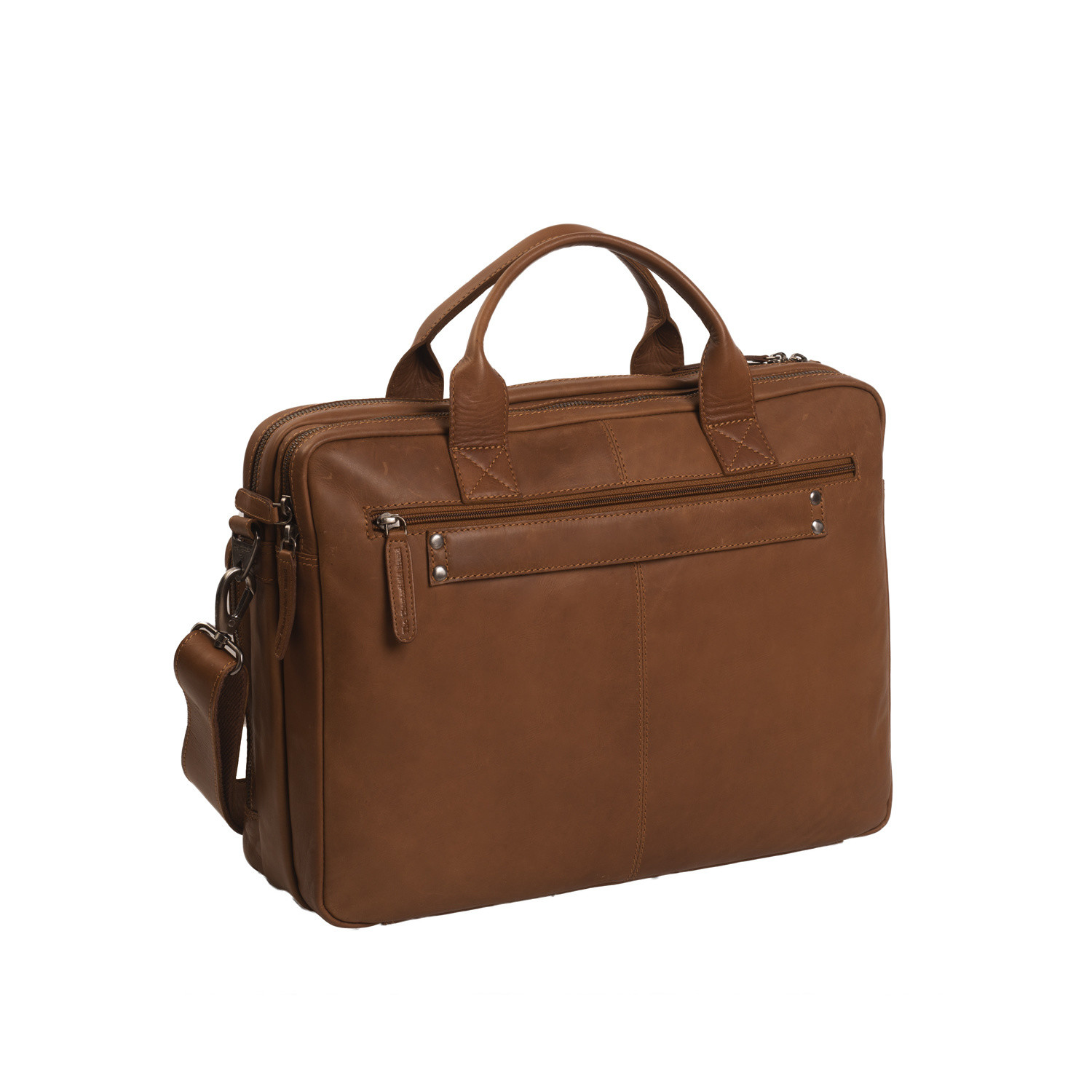 Leather Laptop Bag Cognac Jackson - The Chesterfield Brand