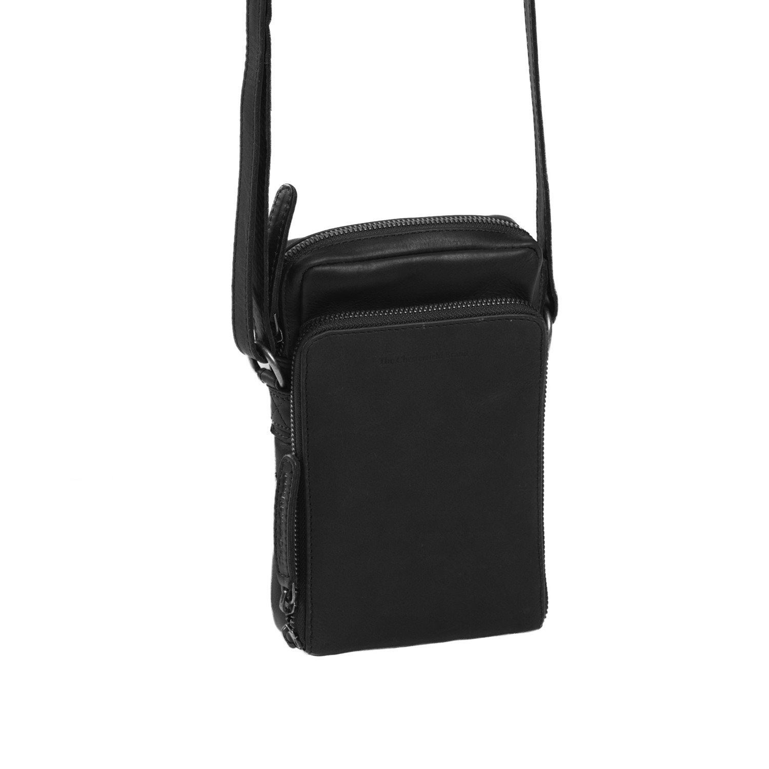 Phone Pouch - Black Leather Handbag