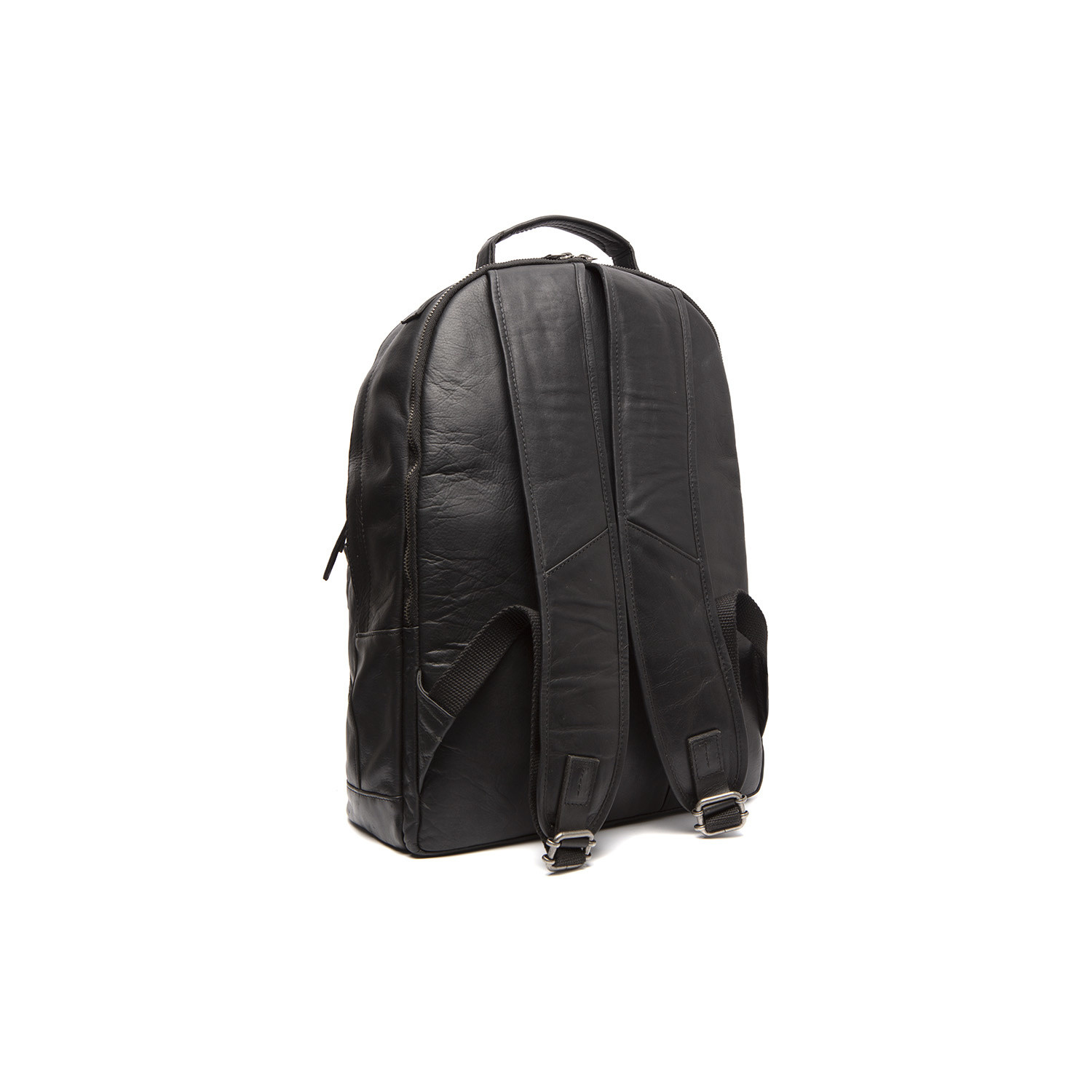 branded black backpack