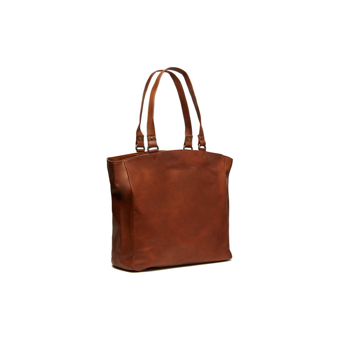 Luxury Leather Tote Bag for Women with Zipper and 14 inch Laptop Compartment