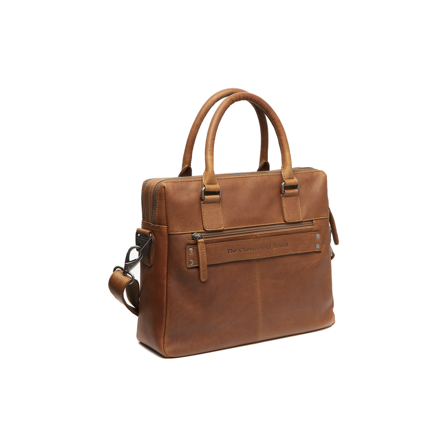Leather Laptop Bag Cognac Verona - The Chesterfield Brand