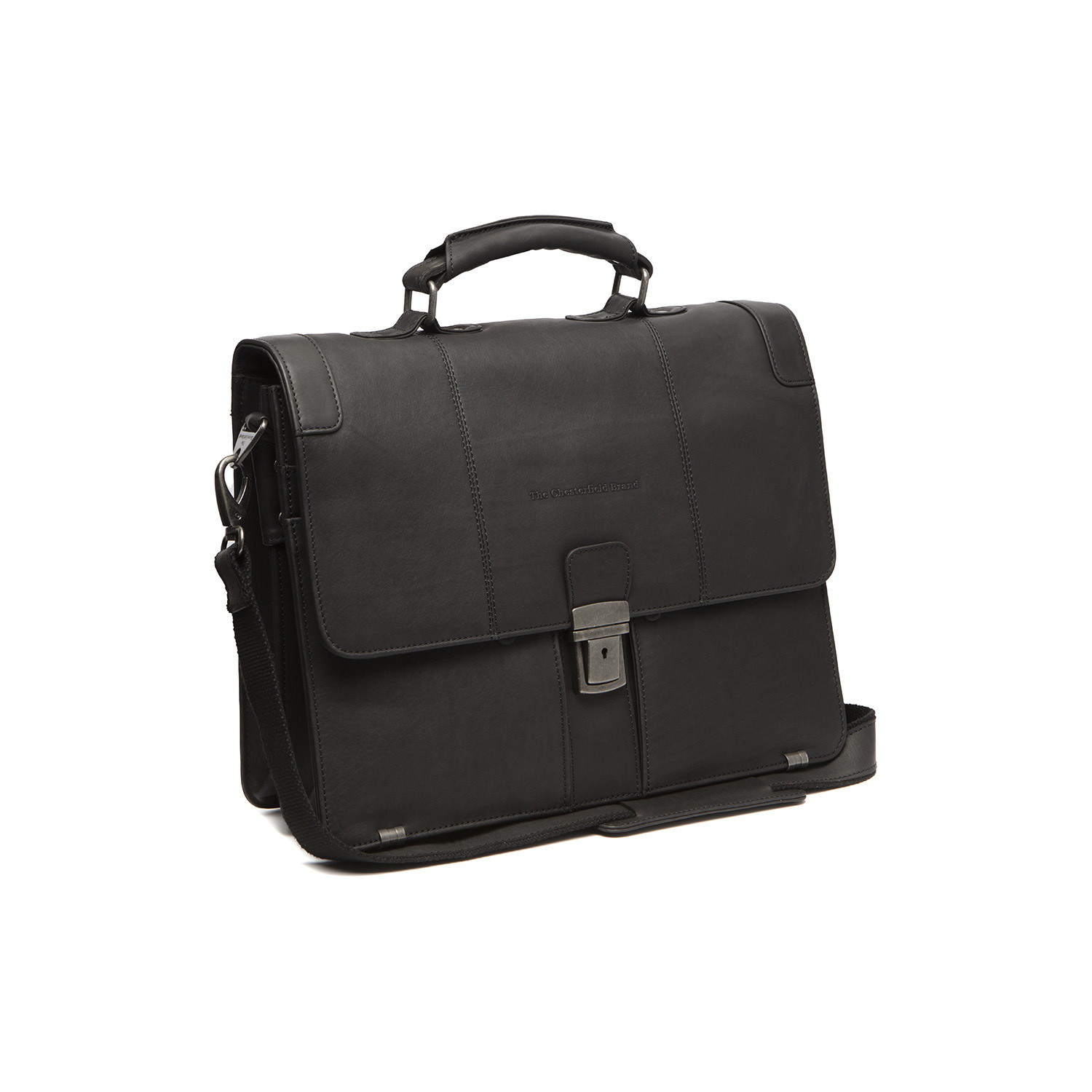 Leather Briefcase Black Stuttgart The Chesterfield Brand