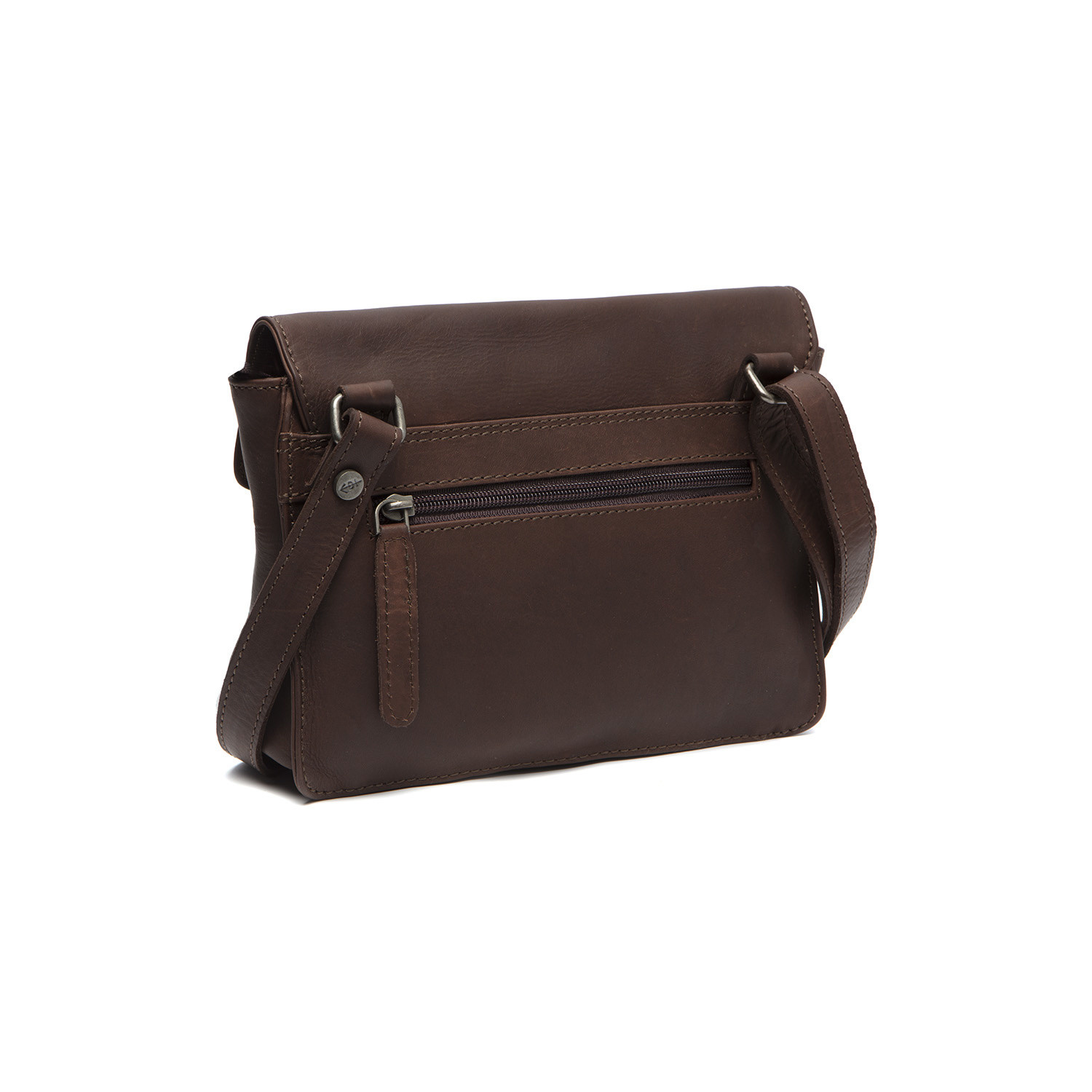 Unisex Dark Brown Leather Sling Bag