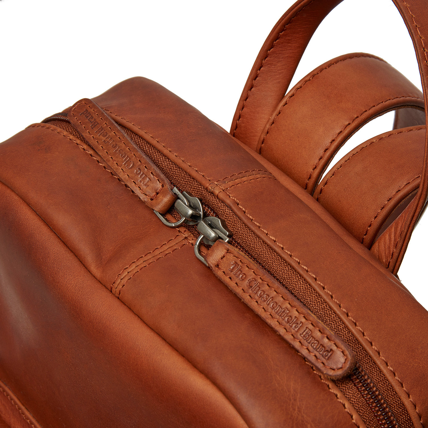 Leather Backpack Cognac Santana The Chesterfield Brand