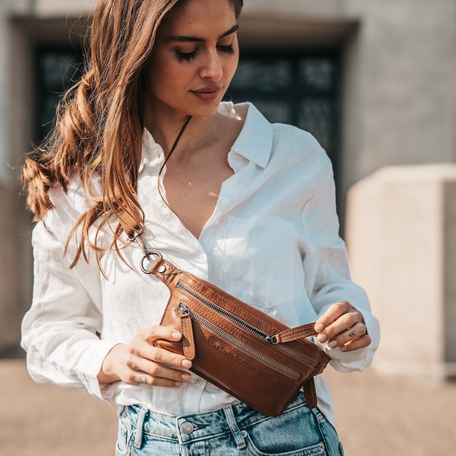 Gürteltasche Leder Cognac The Toronto Brand - Chesterfield