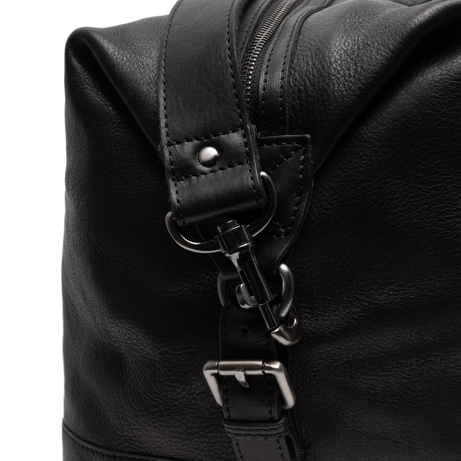 Leather Weekend Bag Black Caleb - The Chesterfield Brand