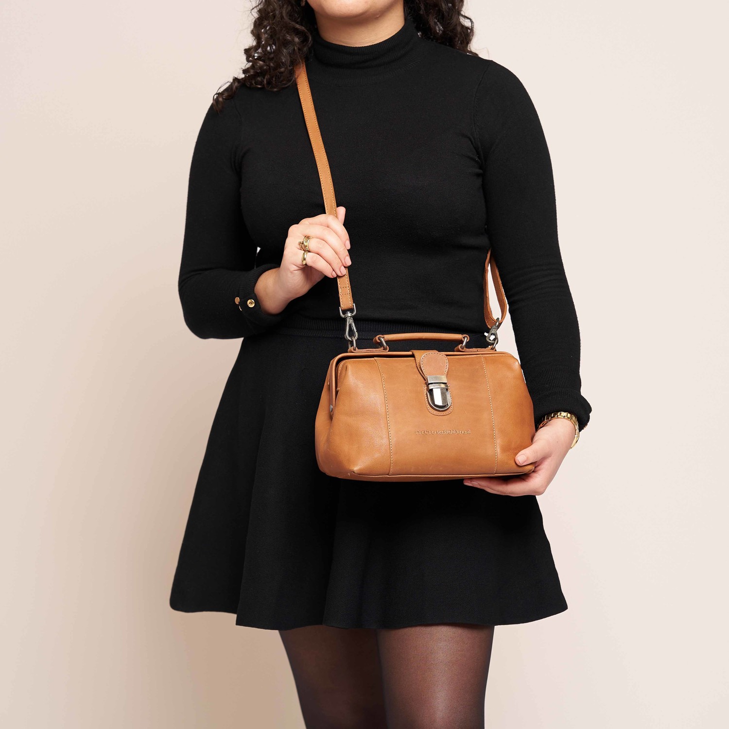 leather Shoulder Bag Cognac Rachael - The Chesterfield Brand