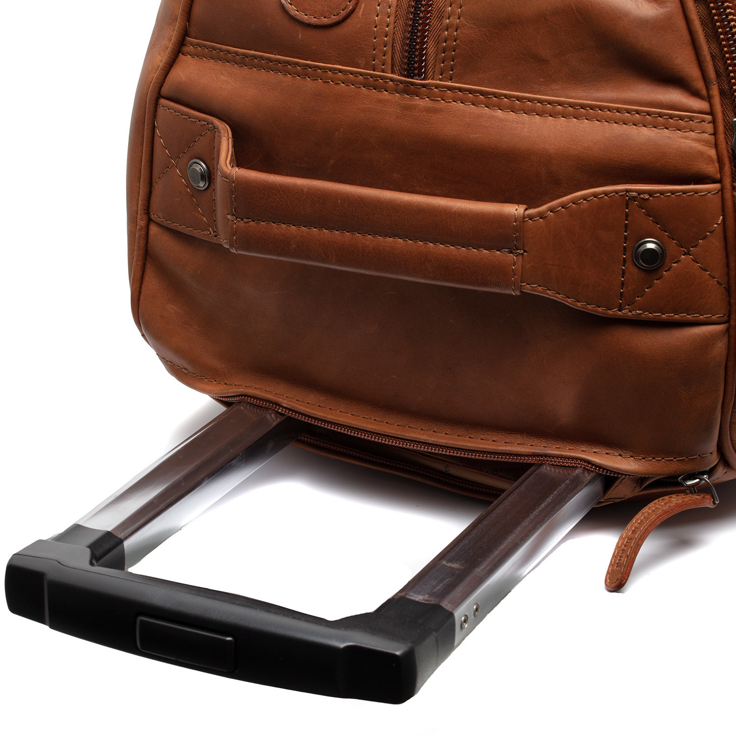 Leather Trolley Travelbag Cognac Jayven - The Chesterfield Brand