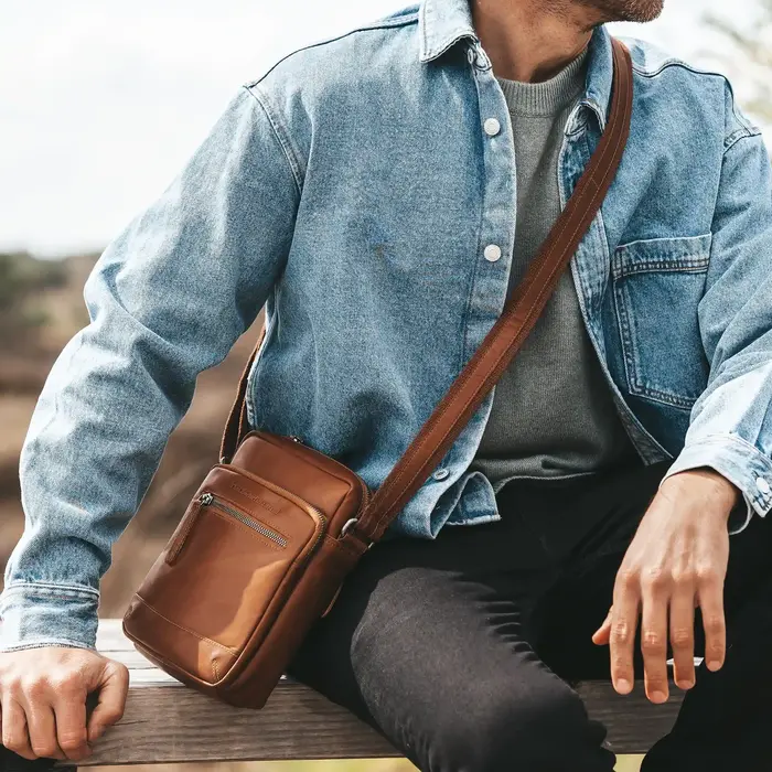 Mens leather shoulder bag | Shop The Chesterfield Brand for