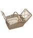 Picknickmand 4 personen  'Bed and Breakfast' - Authentiek en Stijlvol  met Koelvak en Servies - 46 x 32 x 28cm