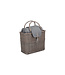 Evergrey Picknick Koelbox - Koelmand van Riet - Compact met Waterdichte Picknickkleed -40 x 19 x 34 cm