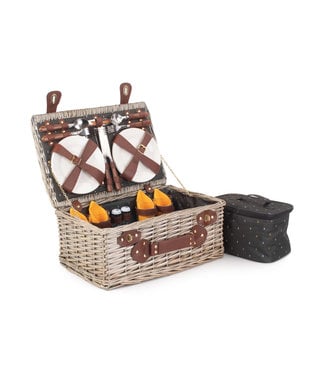 Picknickmand 4 personen Industriële Cognac