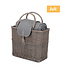 Evergrey Picknick Koelbox - Koelmand van Riet - Compact met Waterdichte Picknickkleed -40 x 19 x 34 cm