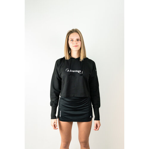 Advantage Cropped Hoodie Black